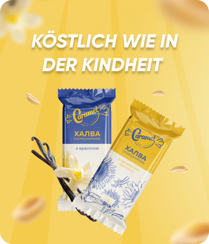 TM Karamell – Sonnenblumen-Halva mit Erdnüssen. Großhandel, Gruppe, VTM