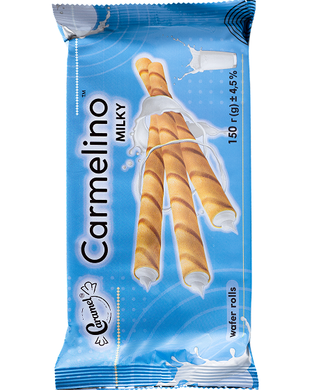 Купити вафельна трубочка Carmelino Milky 150г ТМ Caramel оптом