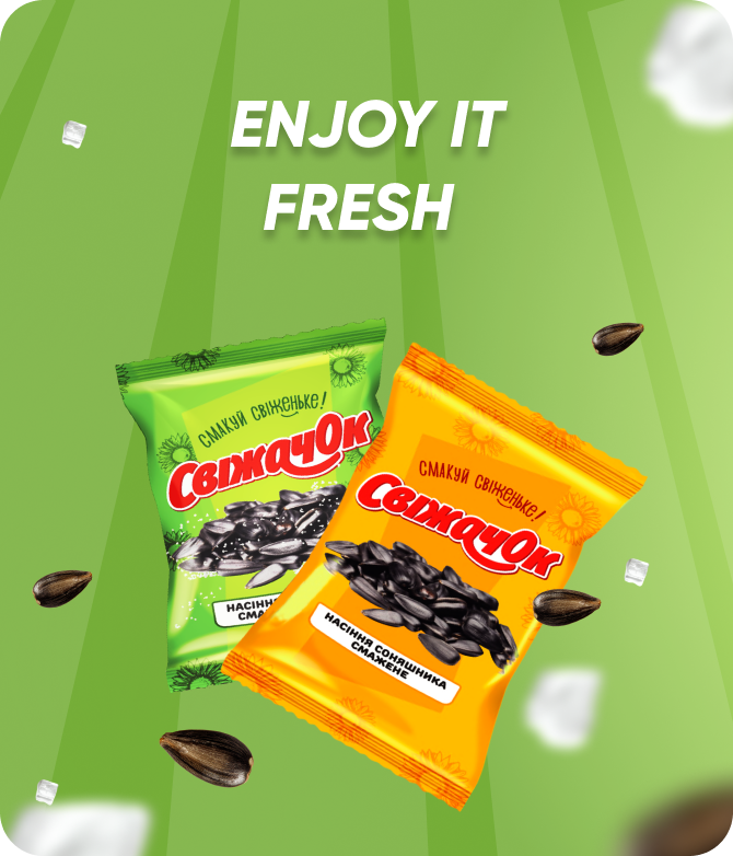 TM "SvizhachOK" — roasted sunflower seeds. Taste fresh. Wholesale, wholesale, TM
